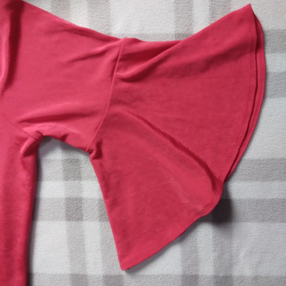 Chico's Red Ruffle Sleeve Blouse - Picture 5 of 9